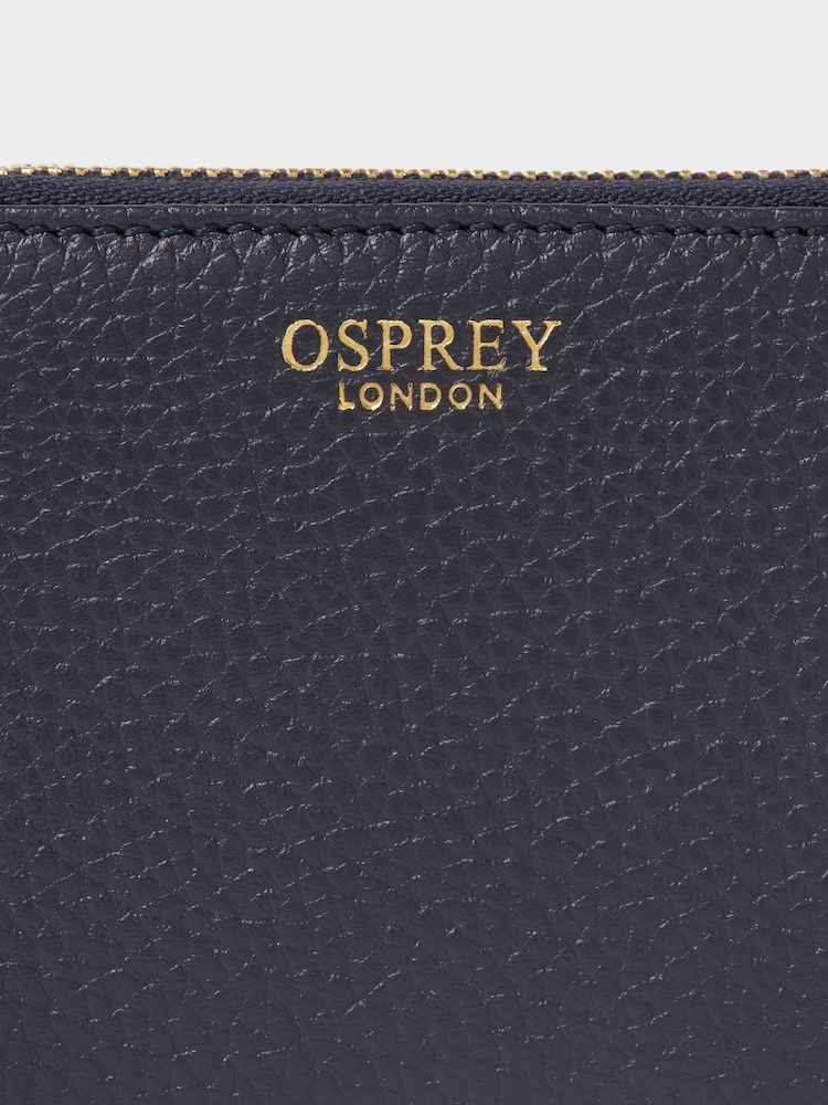 Osprey London Blue The Core Small Leather Zip Around Purse - Image 5 of 5 Osprey London Blue The Core Small Leather Zip Around Purse - Image 5 of 5