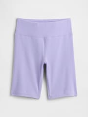 Gap Purple Ribbed Bike Shorts (4-13yrs) - Image 1 of 2