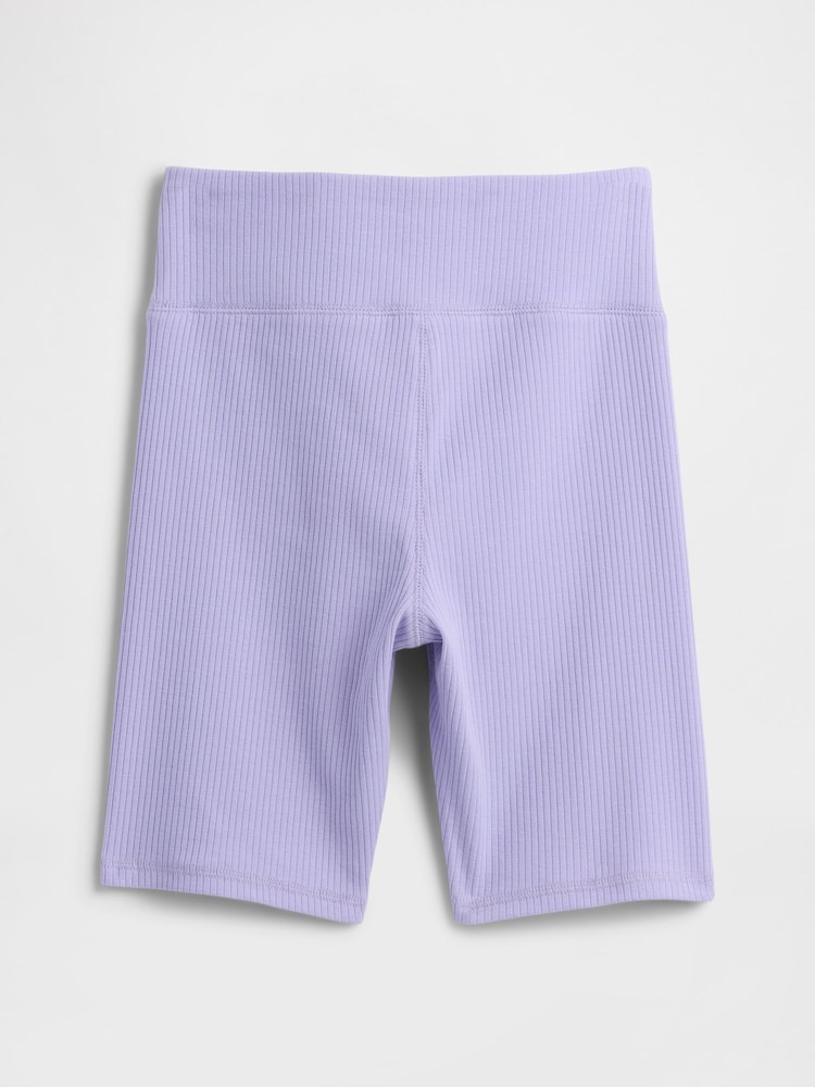 Gap Purple Ribbed Bike Shorts (4-13yrs) - Image 2 of 2