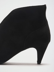 Friends Like These Black Wide Fit Faux Suede Deep Cut Kitten Heel Ankle Boots - Image 3 of 5
