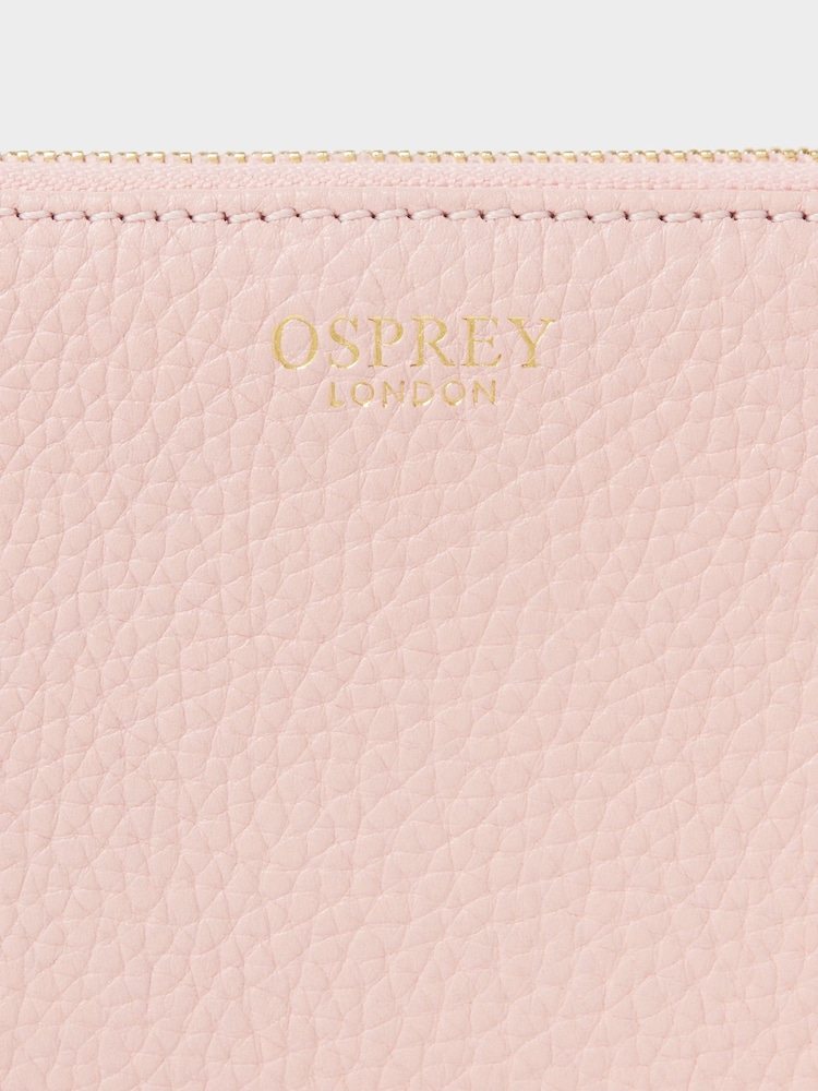 Қызғылт - Osprey London The Core кішкентай былғарыдан жасалған сыдырмалы әмиян - 5суретінің 5 суреті