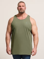 BadRhino Big & Tall Green Longline Falcon Singlet Vests 3 Pack - Image 2 of 9