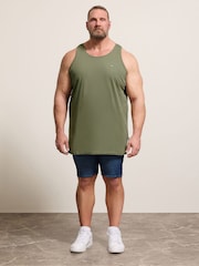 BadRhino Big & Tall Green Longline Falcon Singlet Vests 3 Pack - Image 3 of 9