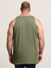BadRhino Big & Tall Green Longline Falcon Singlet Vests 3 Pack - Image 4 of 9