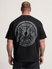 BadRhino Big & Tall Black IronRhino Weightplate T-Shirt - Image 3 of 7