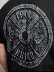 BadRhino Big & Tall Black IronRhino Weightplate T-Shirt - Image 5 of 7