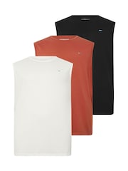 BadRhino Big & Tall Black Muscle Vests 3 Pack - Image 6 of 9