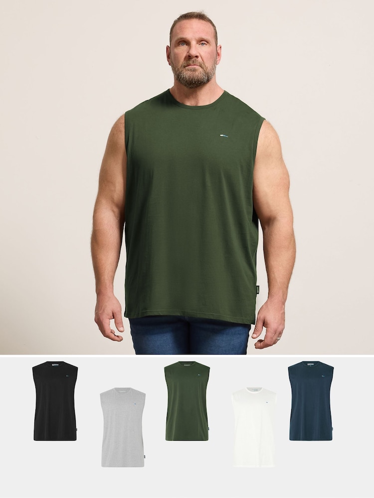 BadRhino Big & Tall Black Muscle Vests 5 Pack - Image 1 of 4