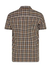 BadRhino Big & Tall Brown Checked Short Sleeve Shirt - Image 6 of 6