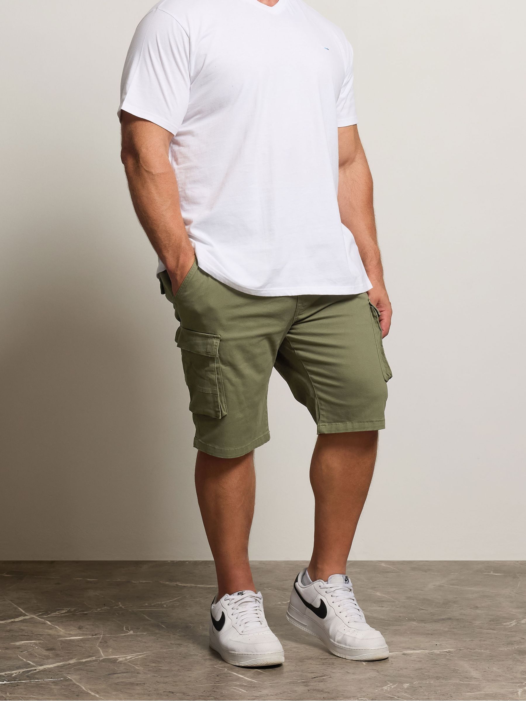 Badrhino Men's Light Khaki Stretch Cargo Shorts In | Size: 60R - Image 3