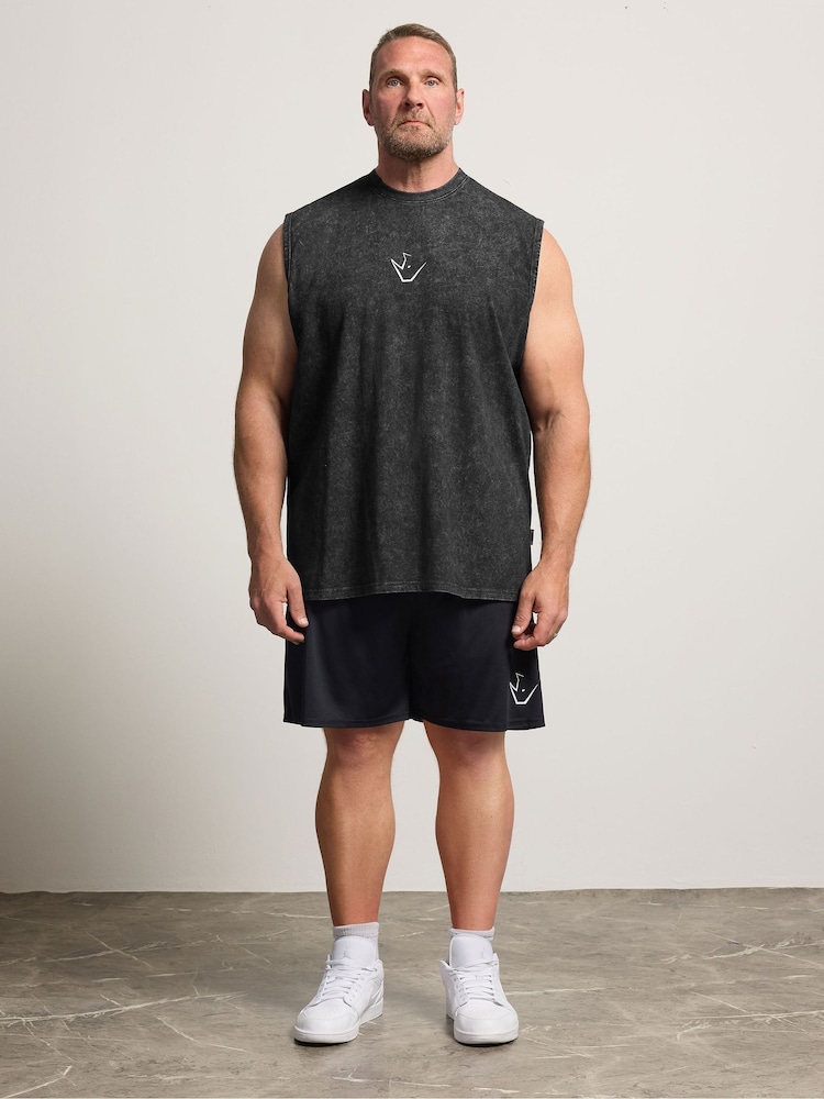 BadRhino Big & Tall Black IronRhino Old English Vest - Image 2 of 7 BadRhino Big & Tall Black IronRhino Old English Vest - Image 2 of 7