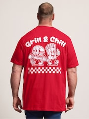 Rojo - Largo - Camiseta BadRhino Big & Tall Grill & Chill - Imagen 2 de 7
