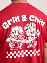 Rojo - Largo - Camiseta BadRhino Big & Tall Grill & Chill - Imagen 4 de 7