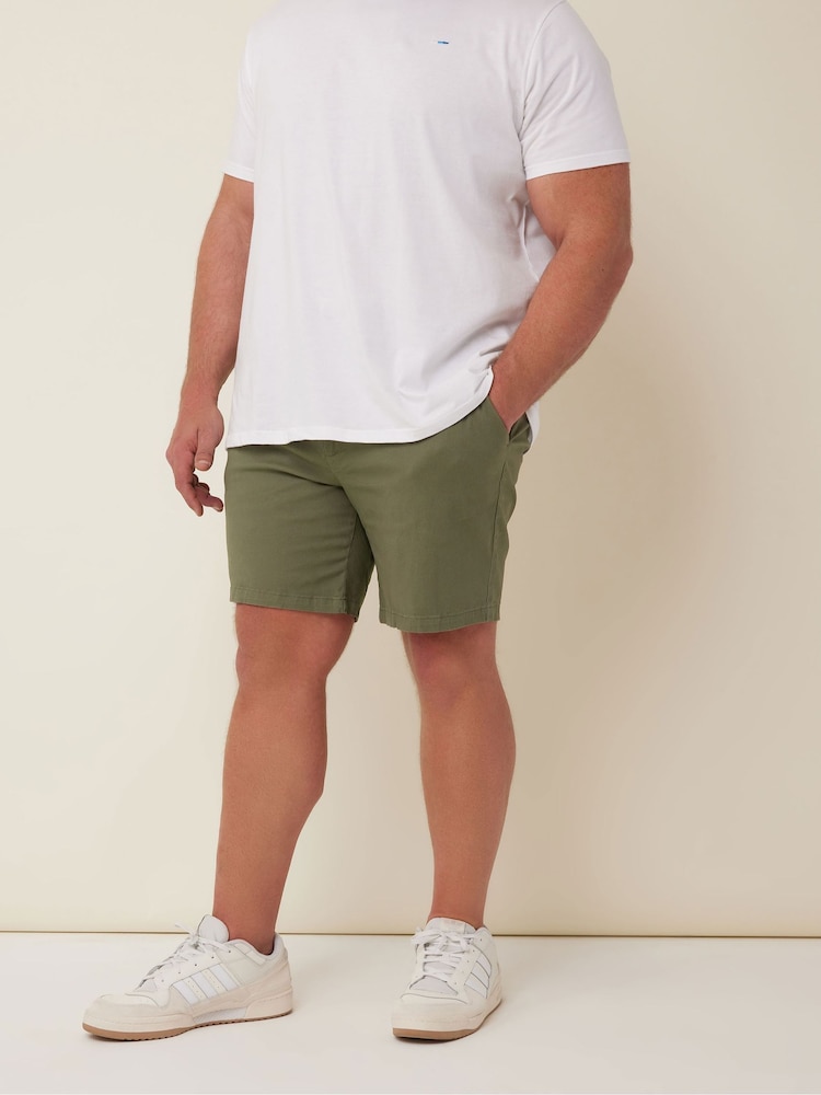 شورت تشينوز قابل للتمدد بمقاس كبير وطويل من Badrhino - Image 1 of 4 شورت تشينوز قابل للتمدد بمقاس كبير وطويل من Badrhino - Image 1 of 4