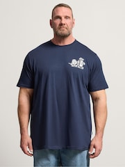 BadRhino Big & Tall Blue Long Cartoon T-Shirt - Image 1 of 7