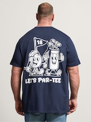 BadRhino Big & Tall Blue Long Cartoon T-Shirt - Image 3 of 7