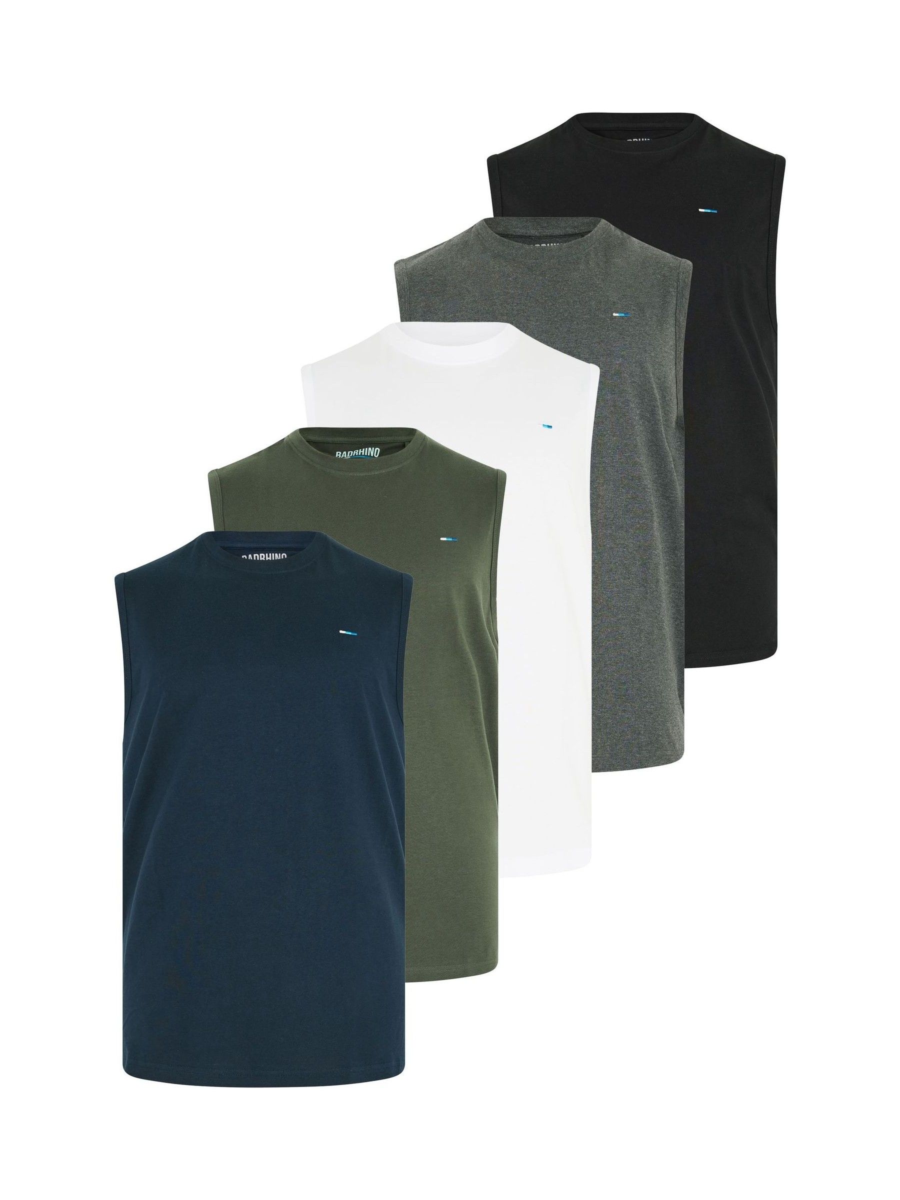 Badrhino Big & Tall Men's Light Green Muscle Vest