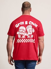 BadRhino Big & Tall Red Grill & Chill T-Shirt - Image 2 of 7