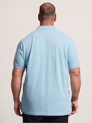 BadRhino Big & Tall Chambray Blue Contrast Core Polo Shirt - Image 3 of 6