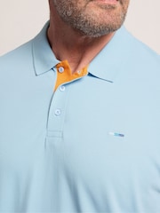 BadRhino Big & Tall Chambray Blue Contrast Core Polo Shirt - Image 4 of 6