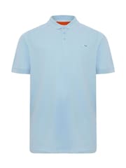 BadRhino Big & Tall Chambray Blue Contrast Core Polo Shirt - Image 5 of 6