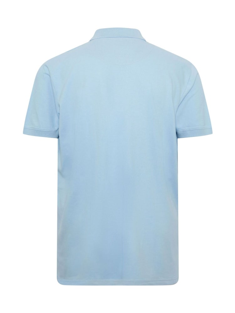 BadRhino Big & Tall Chambray Blue Contrast Core Polo Shirt - Image 6 of 6 BadRhino Big & Tall Chambray Blue Contrast Core Polo Shirt - Image 6 of 6