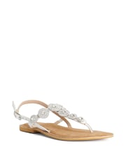 Dune London White Liana Casual Sandals - Image 2 of 5