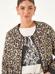 Roman Natural Animal Print Reversible Jacket - Image 3 of 5