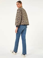 Roman Natural Animal Print Reversible Jacket - Image 4 of 5