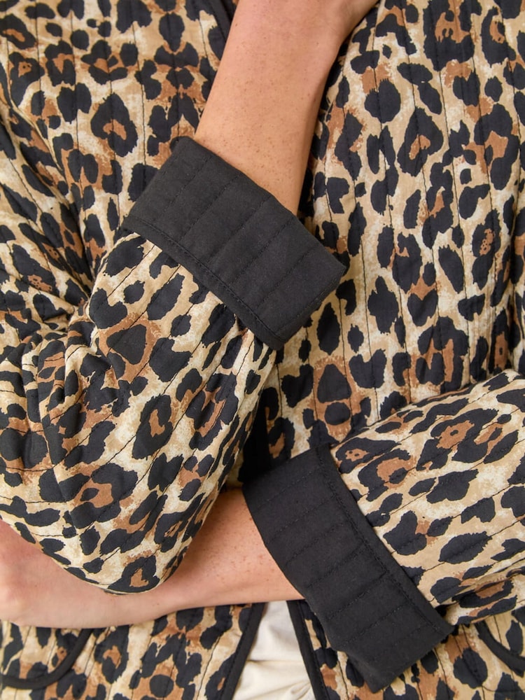 Roman Natural Animal Print Reversible Jacket - Image 5 of 5