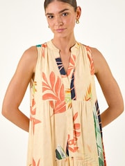 Roman Yellow Floral Print Smock Maxi Dress - Image 4 of 5