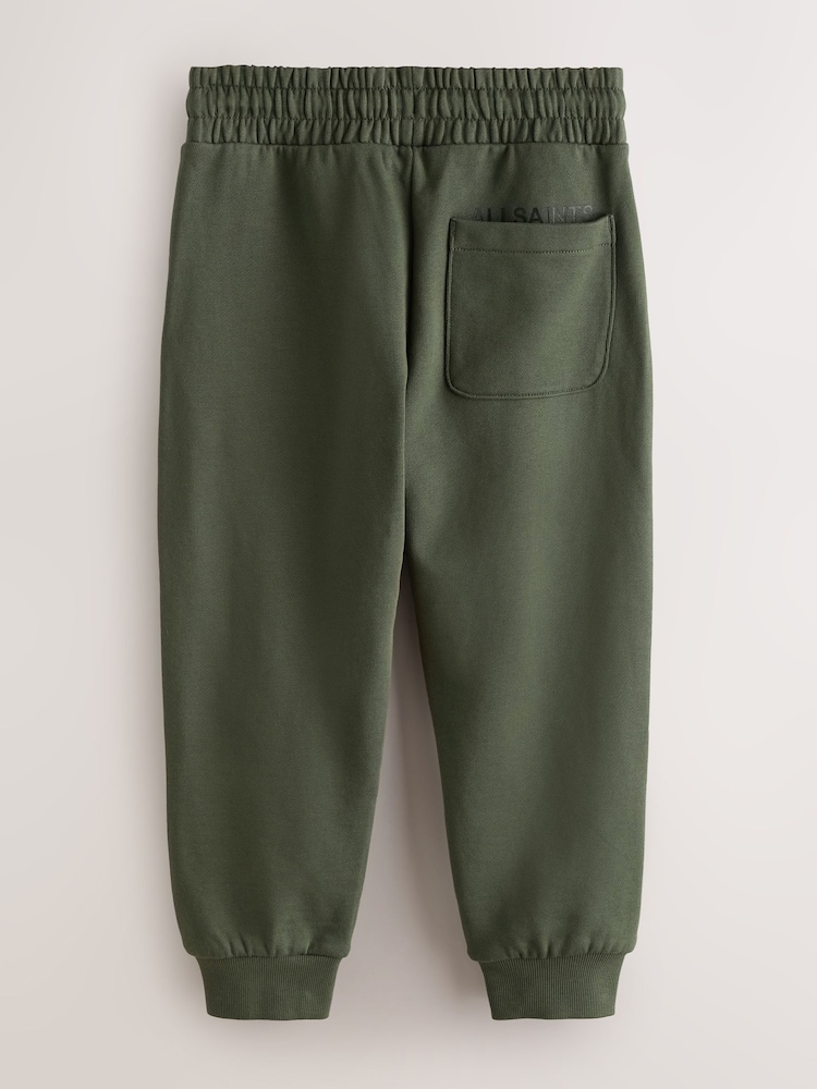 smALLSAINTS Dark Green Underground Straight Cuffed Cotton Joggers - Image 2 of 6 smALLSAINTS Dark Green Underground Straight Cuffed Cotton Joggers - Image 2 of 6