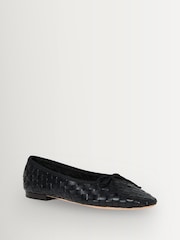 Loeffler Randall Black Landry Woven Shoes - Image 3 of 7