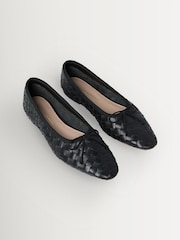 Loeffler Randall Black Landry Woven Shoes - Image 4 of 7