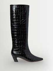 Loeffler Randall Black Marley Kicked Heel Tall Boots - Image 1 of 5