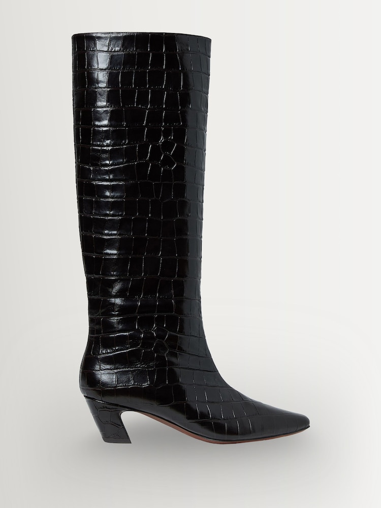 Loeffler Randall Black Marley Kicked Heel Tall Boots - Image 1 of 5
