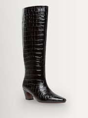 Loeffler Randall Black Marley Kicked Heel Tall Boots - Image 2 of 5