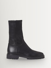 Loeffler Randall Black Danny Tall Ankle Lug Sole Boots - Image 2 of 5