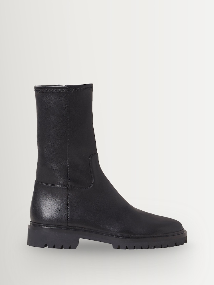 Loeffler Randall Black Danny Tall Ankle Lug Sole Boots - Image 2 of 5 Loeffler Randall Black Danny Tall Ankle Lug Sole Boots - Image 2 of 5