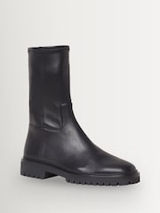 Loeffler Randall Black Danny Tall Ankle Lug Sole Boots - Image 3 of 5
