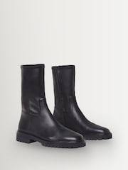 Loeffler Randall Black Danny Tall Ankle Lug Sole Boots - Image 4 of 5