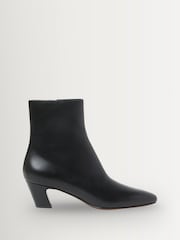 Loeffler Randall Black Harper Kicked Heel Ankle Boots - Image 1 of 5