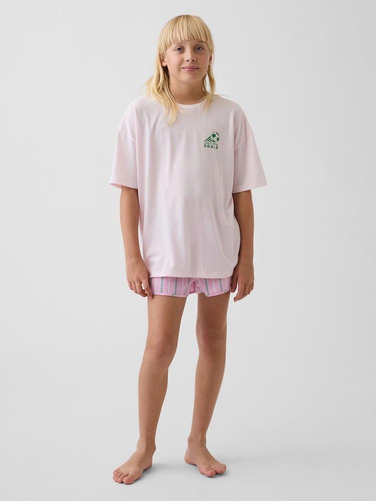Gap Pink Pyjamas short Set (5-13yrs) - Image 1 of 4 Gap Pink Pyjamas short Set (5-13yrs) - Image 1 of 4