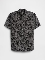 Gap Black Floral Stretch Poplin Shirt - Image 4 of 5