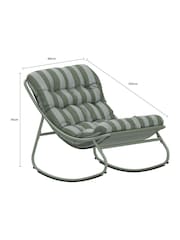 Charles Bentley Green Porto Garden Rocking Chair - Image 6 of 6