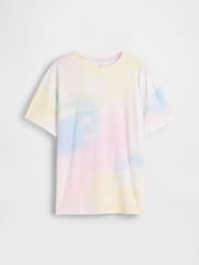 Gap Pink Tie-Dye Oversized Longline T-Shirt (4-13yrs) - Image 3 of 4