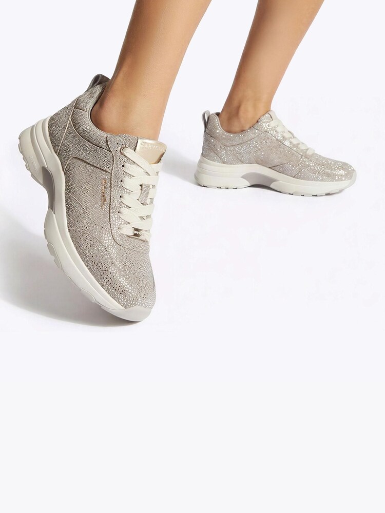 Carvela Nude Adoro Bling Trainers - Image 1 of 5 Carvela Nude Adoro Bling Trainers - Image 1 of 5
