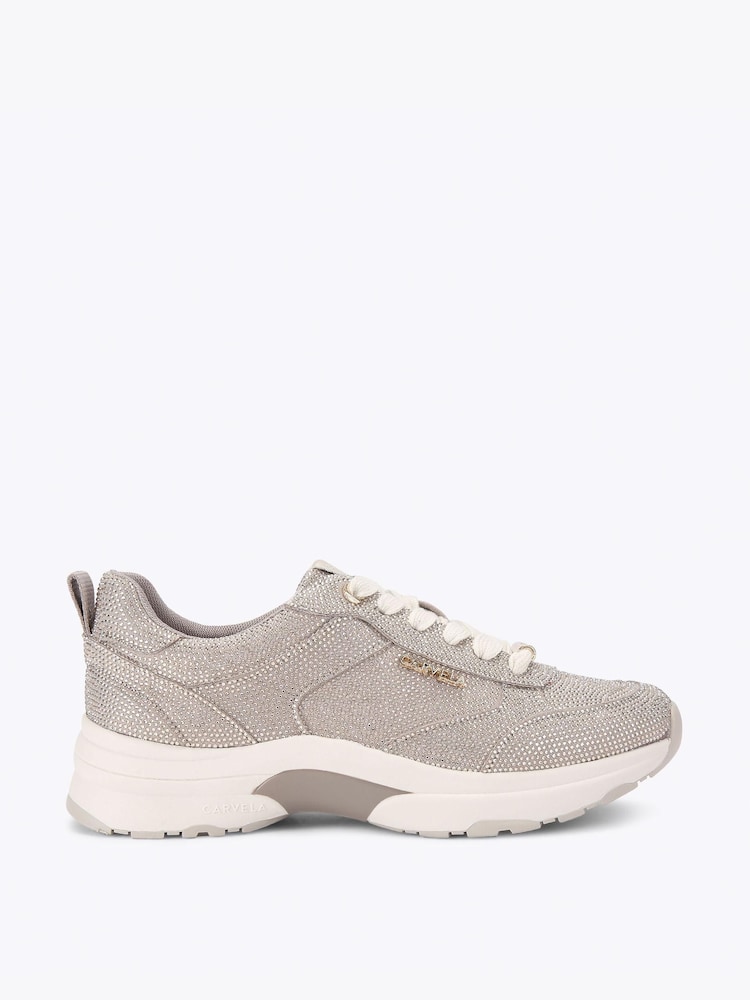 Carvela Nude Adoro Bling Trainers - Image 2 of 5 Carvela Nude Adoro Bling Trainers - Image 2 of 5