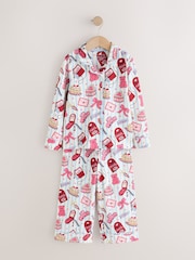Pink/White Jersey Button Through Pyjamas (3-16yrs) - Image 1 of 4
