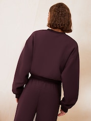 Friends Like These Aubergine Purple Studio Premium Heavyweight Scuba Crew Neck Sweatshirt - Image 6 of 6